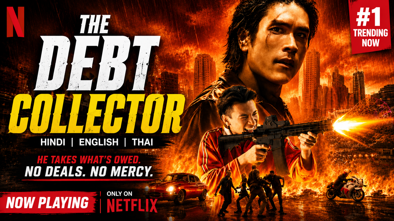 The Debt Collector (2026) NF Hindi ORG Dual Audio Movie HDRip | 1080p | 720p | 480p | ESubs MovieClixx